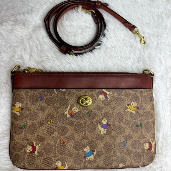 COACH Polly Crossbody In Signature Canvas - Picture 1 of 16